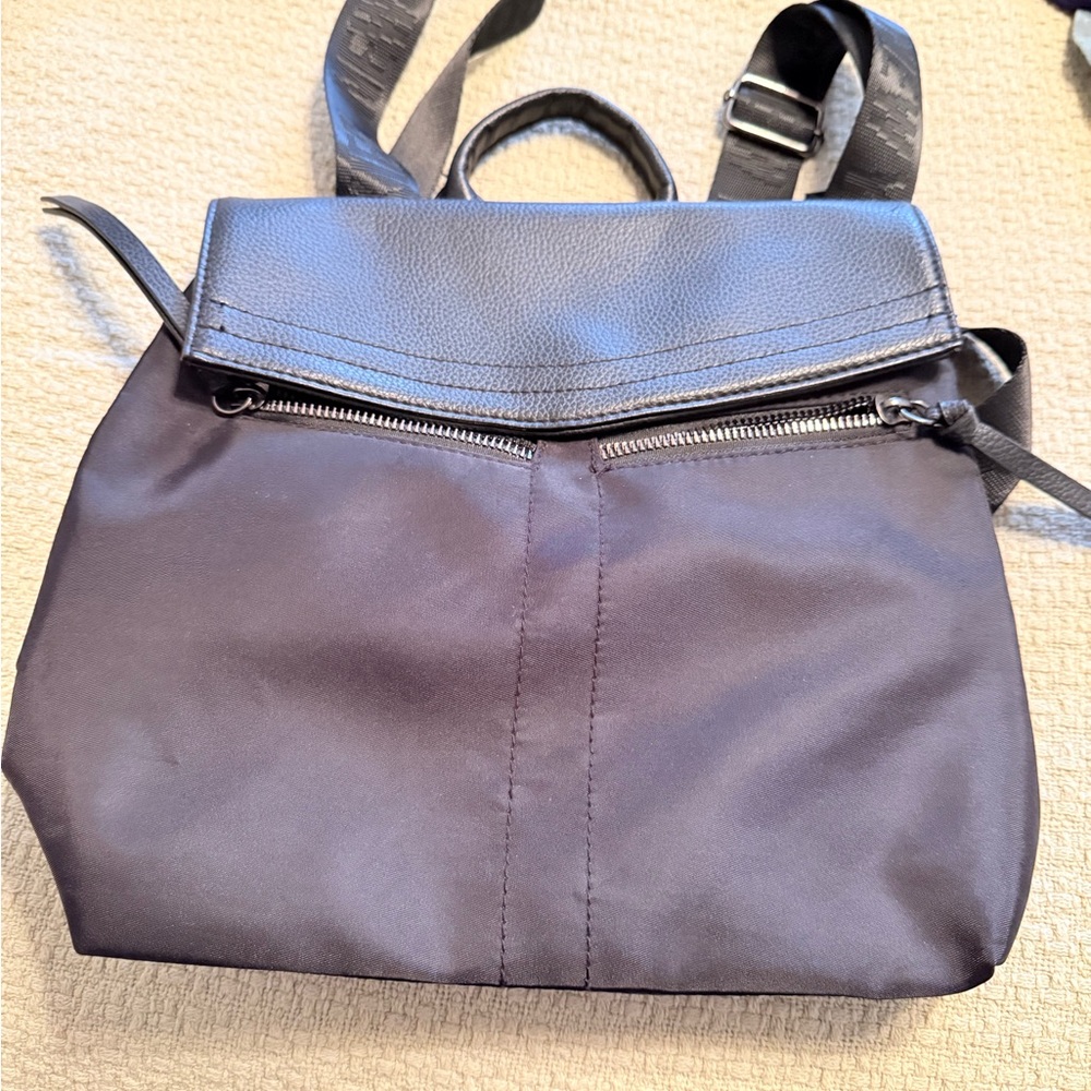 Botkier Black Nylon Bag with Leather Detail
